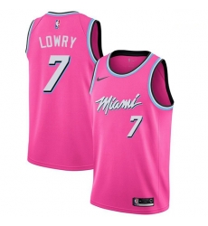 Men Nike Miami Heat 7 Kyle Lowry Pink NBA Swingman Earned Edition Jersey Men Nike Miami Heat 7 Kyle Lowry Pink NBA Swingman Earned Edition Jersey
