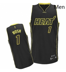 Mens Adidas Miami Heat 1 Chris Bosh Authentic Black Electricity Fashion NBA Jersey Mens Adidas Miami Heat 1 Chris Bosh Authentic Black Electricity Fashion NBA Jersey