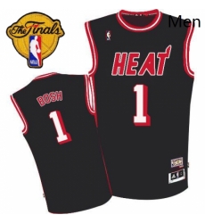 Mens Adidas Miami Heat 1 Chris Bosh Authentic Black Hardwood Classic NBA Jersey Mens Adidas Miami Heat 1 Chris Bosh Authentic Black Hardwood Classic NBA Jersey