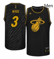 Mens Adidas Miami Heat 3 Dwyane Wade Authentic Black Precious Metals Fashion NBA Jersey Mens Adidas Miami Heat 3 Dwyane Wade Authentic Black Precious Metals Fashion NBA Jersey