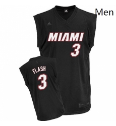 Mens Adidas Miami Heat 3 Dwyane Wade Swingman Black Flash Fashion NBA Jersey Mens Adidas Miami Heat 3 Dwyane Wade Swingman Black Flash Fashion NBA Jersey