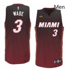 Mens Adidas Miami Heat 3 Dwyane Wade Swingman Black Resonate Fashion NBA Jersey Mens Adidas Miami Heat 3 Dwyane Wade Swingman Black Resonate Fashion NBA Jersey