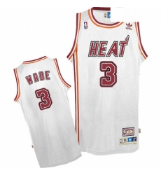 Mens Adidas Miami Heat 3 Dwyane Wade Swingman White Throwback NBA Jersey Mens Adidas Miami Heat 3 Dwyane Wade Swingman White Throwback NBA Jersey