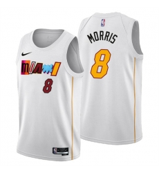 Men's Miami Heat #8 Markieff Morris 2022-23 White City Edition Stitched Jersey Men's Miami Heat #8 Markieff Morris 2022-23 White City Edition Stitched Jersey