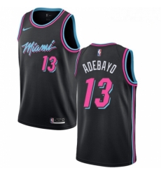 Mens Nike Miami Heat 13 Edrice Adebayo Swingman Black NBA Jersey City Edition Mens Nike Miami Heat 13 Edrice Adebayo Swingman Black NBA Jersey City Edition