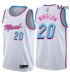 Mens Nike Miami Heat 20 Justise Winslow Authentic White NBA Jersey City Edition Mens Nike Miami Heat 20 Justise Winslow Authentic White NBA Jersey City Edition