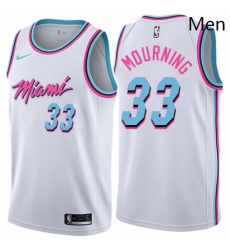 Mens Nike Miami Heat 33 Alonzo Mourning Authentic White NBA Jersey City Edition Mens Nike Miami Heat 33 Alonzo Mourning Authentic White NBA Jersey City Edition