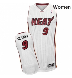 Womens Adidas Miami Heat 9 Kelly Olynyk Authentic White Home NBA Jersey Womens Adidas Miami Heat 9 Kelly Olynyk Authentic White Home NBA Jersey