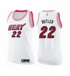 Womens Miami Heat 22 Jimmy Butler Swingman White Pink Fashion Basketball Jersey Womens Miami Heat 22 Jimmy Butler Swingman White Pink Fashion Basketball Jersey