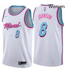 Womens Nike Miami Heat 8 Tyler Johnson Swingman White NBA Jersey City Edition Womens Nike Miami Heat 8 Tyler Johnson Swingman White NBA Jersey City Edition