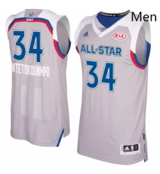 Mens Adidas Milwaukee Bucks 34 Giannis Antetokounmpo Authentic Gray 2017 All Star NBA Jersey Mens Adidas Milwaukee Bucks 34 Giannis Antetokounmpo Authentic Gray 2017 All Star NBA Jersey