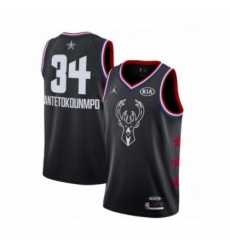 Mens Jordan Milwaukee Bucks 34 Giannis Antetokounmpo Swingman Black 2019 All Star Game Basketball Jersey Mens Jordan Milwaukee Bucks 34 Giannis Antetokounmpo Swingman Black 2019 All Star Game Basketball Jersey