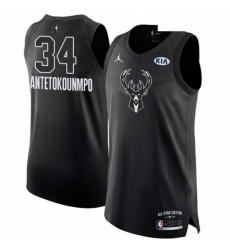 Mens Nike Jordan Milwaukee Bucks 34 Giannis Antetokounmpo Authentic Black 2018 All Star Game NBA Jersey Mens Nike Jordan Milwaukee Bucks 34 Giannis Antetokounmpo Authentic Black 2018 All Star Game NBA Jersey
