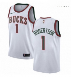 Mens Nike Milwaukee Bucks 1 Oscar Robertson Swingman White Fashion Hardwood Classics NBA Jersey Mens Nike Milwaukee Bucks 1 Oscar Robertson Swingman White Fashion Hardwood Classics NBA Jersey