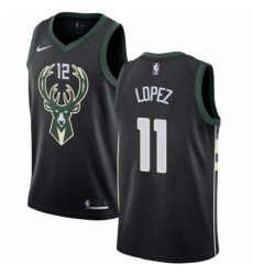 Mens Nike Milwaukee Bucks 11 Brook Lopez Swingman Black NBA Jersey Statement Edition Mens Nike Milwaukee Bucks 11 Brook Lopez Swingman Black NBA Jersey Statement Edition