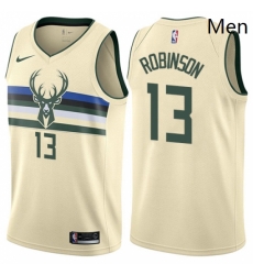 Mens Nike Milwaukee Bucks 13 Glenn Robinson Swingman Cream NBA Jersey City Edition Mens Nike Milwaukee Bucks 13 Glenn Robinson Swingman Cream NBA Jersey City Edition