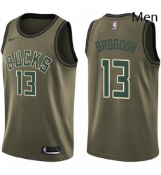 Mens Nike Milwaukee Bucks 13 Malcolm Brogdon Swingman Green Salute to Service NBA Jersey Mens Nike Milwaukee Bucks 13 Malcolm Brogdon Swingman Green Salute to Service NBA Jersey