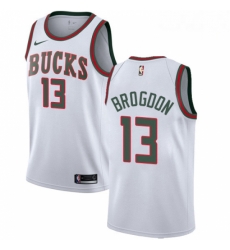 Mens Nike Milwaukee Bucks 13 Malcolm Brogdon Swingman White Fashion Hardwood Classics NBA Jersey Mens Nike Milwaukee Bucks 13 Malcolm Brogdon Swingman White Fashion Hardwood Classics NBA Jersey