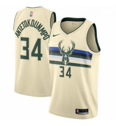 Mens Nike Milwaukee Bucks 34 Giannis Antetokounmpo Authentic Cream NBA Jersey City Edition Mens Nike Milwaukee Bucks 34 Giannis Antetokounmpo Authentic Cream NBA Jersey City Edition