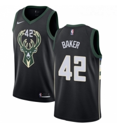 Mens Nike Milwaukee Bucks 42 Vin Baker Authentic Black Alternate NBA Jersey Statement Edition Mens Nike Milwaukee Bucks 42 Vin Baker Authentic Black Alternate NBA Jersey Statement Edition