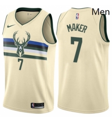 Mens Nike Milwaukee Bucks 7 Thon Maker Authentic Cream NBA Jersey City Edition Mens Nike Milwaukee Bucks 7 Thon Maker Authentic Cream NBA Jersey City Edition
