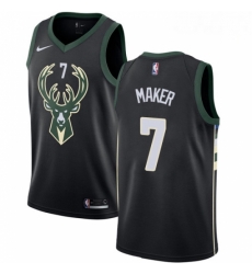 Mens Nike Milwaukee Bucks 7 Thon Maker Swingman Black Alternate NBA Jersey Statement Edition Mens Nike Milwaukee Bucks 7 Thon Maker Swingman Black Alternate NBA Jersey Statement Edition