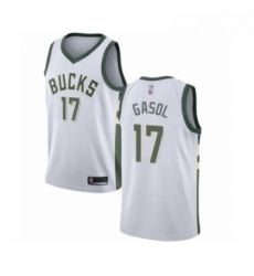 Womens Milwaukee Bucks 17 Pau Gasol Swingman White Basketball Jersey Association Edition Womens Milwaukee Bucks 17 Pau Gasol Swingman White Basketball Jersey Association Edition