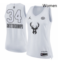 Womens Nike Jordan Milwaukee Bucks 34 Giannis Antetokounmpo Swingman White 2018 All Star Game NBA Jersey Womens Nike Jordan Milwaukee Bucks 34 Giannis Antetokounmpo Swingman White 2018 All Star Game NBA Jersey