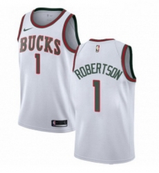 Womens Nike Milwaukee Bucks 1 Oscar Robertson Swingman White Fashion Hardwood Classics NBA Jersey Womens Nike Milwaukee Bucks 1 Oscar Robertson Swingman White Fashion Hardwood Classics NBA Jersey