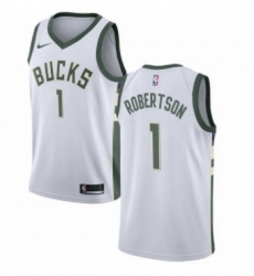 Womens Nike Milwaukee Bucks 1 Oscar Robertson Swingman White Home NBA Jersey Association Edition Womens Nike Milwaukee Bucks 1 Oscar Robertson Swingman White Home NBA Jersey Association Edition
