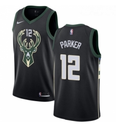 Womens Nike Milwaukee Bucks 12 Jabari Parker Swingman Black Alternate NBA Jersey Statement Edition Womens Nike Milwaukee Bucks 12 Jabari Parker Swingman Black Alternate NBA Jersey Statement Edition