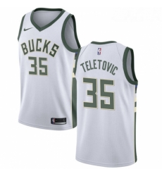 Womens Nike Milwaukee Bucks 35 Mirza Teletovic Swingman White Home NBA Jersey Association Edition Womens Nike Milwaukee Bucks 35 Mirza Teletovic Swingman White Home NBA Jersey Association Edition