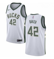 Womens Nike Milwaukee Bucks 42 Vin Baker Authentic White Home NBA Jersey Association Edition Womens Nike Milwaukee Bucks 42 Vin Baker Authentic White Home NBA Jersey Association Edition