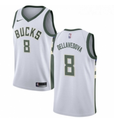 Womens Nike Milwaukee Bucks 8 Matthew Dellavedova Authentic White Home NBA Jersey Association Edition Womens Nike Milwaukee Bucks 8 Matthew Dellavedova Authentic White Home NBA Jersey Association Edition