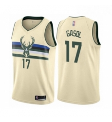 Youth Milwaukee Bucks 17 Pau Gasol Swingman Cream Basketball Jersey City Edition Youth Milwaukee Bucks 17 Pau Gasol Swingman Cream Basketball Jersey City Edition