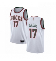 Youth Milwaukee Bucks 17 Pau Gasol Swingman White Fashion Hardwood Classics Basketball Jersey Youth Milwaukee Bucks 17 Pau Gasol Swingman White Fashion Hardwood Classics Basketball Jersey