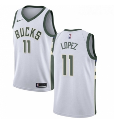 Youth Nike Milwaukee Bucks 11 Brook Lopez Swingman White NBA Jersey Association Edition Youth Nike Milwaukee Bucks 11 Brook Lopez Swingman White NBA Jersey Association Edition