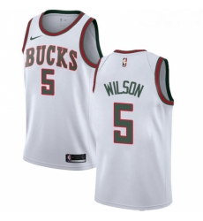 Youth Nike Milwaukee Bucks 5 D J Wilson Swingman White Fashion Hardwood Classics NBA Jersey Youth Nike Milwaukee Bucks 5 D J Wilson Swingman White Fashion Hardwood Classics NBA Jersey