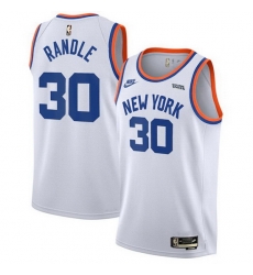 Men New Yok New York Knicks #30 Julius Randle 2021 2022 White City Edition Stitched Jersey Men New Yok New York Knicks #30 Julius Randle 2021 2022 White City Edition Stitched Jersey