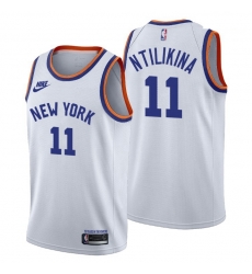 Men New York Knicks 11 Frank Ntilikina Men Nike Releases Classic Edition NBA 75th Anniversary Jersey White Men New York Knicks 11 Frank Ntilikina Men Nike Releases Classic Edition NBA 75th Anniversary Jersey White