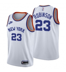 Men New York Knicks 23 Mitchell Robinson Men Nike Releases Classic Edition NBA 75th Anniversary Jersey White Men New York Knicks 23 Mitchell Robinson Men Nike Releases Classic Edition NBA 75th Anniversary Jersey White