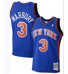 Men New York Knicks Stephon Marbury #6 Mitchell Ness Blue Stitched NBA Jersey Men New York Knicks Stephon Marbury #6 Mitchell Ness Blue Stitched NBA Jersey