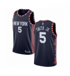 Mens New York Knicks 5 Dennis Smith Jr Authentic Navy Blue Basketball Jersey 2018 19 City Edition Mens New York Knicks 5 Dennis Smith Jr Authentic Navy Blue Basketball Jersey 2018 19 City Edition