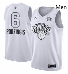 Mens Nike Jordan New York Knicks 6 Kristaps Porzingis Swingman White 2018 All Star Game NBA Jersey Mens Nike Jordan New York Knicks 6 Kristaps Porzingis Swingman White 2018 All Star Game NBA Jersey