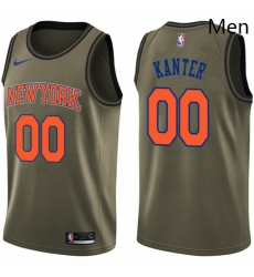 Mens Nike New York Knicks 00 Enes Kanter Swingman Green Salute to Service NBA Jersey Mens Nike New York Knicks 00 Enes Kanter Swingman Green Salute to Service NBA Jersey