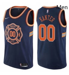 Mens Nike New York Knicks 00 Enes Kanter Swingman Navy Blue NBA Jersey City Edition Mens Nike New York Knicks 00 Enes Kanter Swingman Navy Blue NBA Jersey City Edition