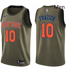 Mens Nike New York Knicks 10 Walt Frazier Swingman Green Salute to Service NBA Jersey Mens Nike New York Knicks 10 Walt Frazier Swingman Green Salute to Service NBA Jersey