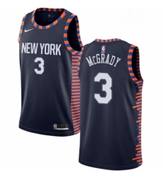 Mens Nike New York Knicks 3 Tracy McGrady Swingman Navy Blue NBA Jersey 2018 19 City Edition Mens Nike New York Knicks 3 Tracy McGrady Swingman Navy Blue NBA Jersey 2018 19 City Edition