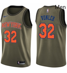 Mens Nike New York Knicks 32 Noah Vonleh Swingman Green Salute to Service NBA Jersey Mens Nike New York Knicks 32 Noah Vonleh Swingman Green Salute to Service NBA Jersey