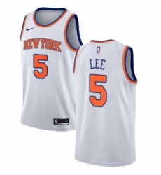 Mens Nike New York Knicks 5 Courtney Lee Authentic White NBA Jersey Association Edition Mens Nike New York Knicks 5 Courtney Lee Authentic White NBA Jersey Association Edition